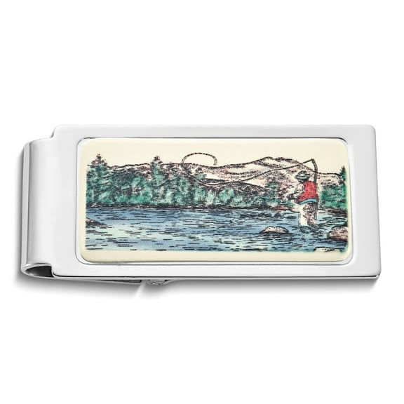 Barlow Designs Color Fisherman Hinged Money Clip