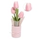 thumbnail image 2 of Ramo de tulipanes DIY, hecho a mano, flores artificiales de tacto real para decoración de bodas y hogar, paquete de material rosa, 2 of 12