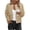 Khaki, variant on Women's Button Front Cardigan Jacket with Long Sleeve and Solid Color for Stylish Layering