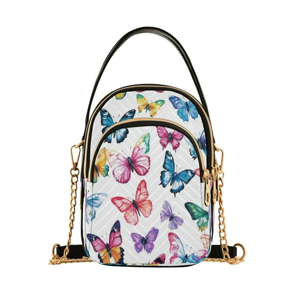 Women's personalized Crossbody Handbag Butterflies in Various Sizes
