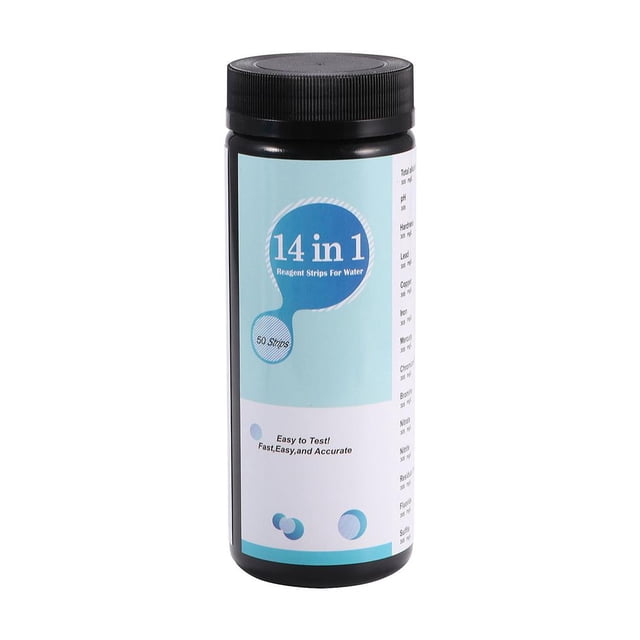 Inteprter Kit de prueba de agua 14 en 1, tira de prueba de agua potable profesional para piscina, estanque de SPA con dureza de PH, mercurio, plomo, Jardín y Patio Inteprter HA021512-00