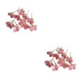 thumbnail image 4 of Bewildely 10 piezas de flores artificiales para interior o exterior, flores artificiales de bajo mantenimiento para decoración rosa rosa 2Conjunto, 4 of 6