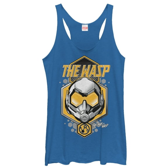 Women's Marvel Ant-Man and the Wasp Hope Particles Racerback Tank Top Royal Blue Heather Medium