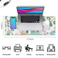 thumbnail image 5 of Cartoon Flowers and Green Leaves&nbsp;pad Mousewaterproofwashable&nbsp;for Office Home Work GamingmousepadRubber Base Mousepad with Stitched Edges 31.5x11.8inches, 5 of 7
