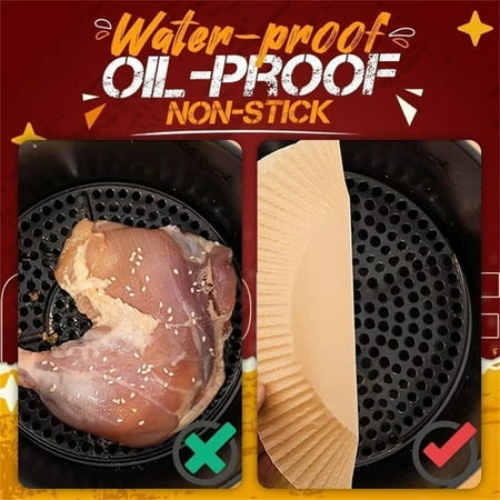 

Zlekejiko Paper Paper Paper Food Absorption Circular Baking Baking Pad Household Disposable Oil Paper Paper Tray Fryer Tray Air Oil Special Silicon Kitchen，Dining & Bar