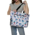 thumbnail image 5 of Disney Lilo & Stitch Large Tote Bag Zipper Beach Travel Bag Water Bottle Pockets, 5 of 9
