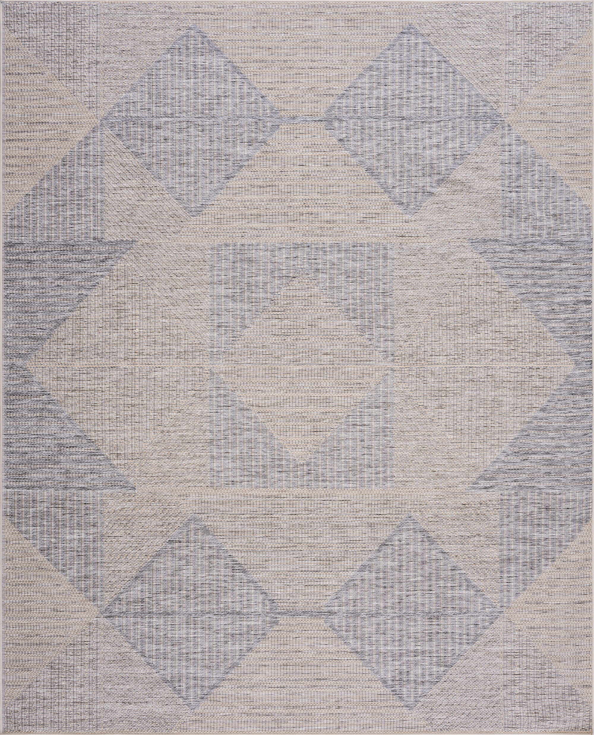 Bliss Rugs Bailey Transitional 8' x 10' Natural and Gray Indoor Outdoor Area Rug