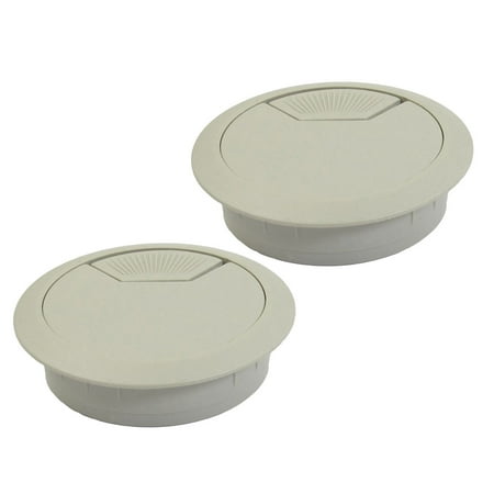 - Unique Bargains 2 Pieces Home Table Component Single Hole Grommet Cable Hole Cover Gray