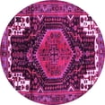 thumbnail image 1 of Ahgly Company Indoor Round Persian Pink Traditional Area Rugs, 5' Round, 1 of 4