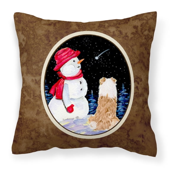 Carolines Treasures SS8573PW1414 Australian Shepherd Fabric Decorative Pillow, 14Hx14W, multicolor