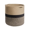 thumbnail image 1 of Panier Suspendu Corde Tressée Décoratif Panier à Linge Sale Panier de Rangement pour Lessive Noir 30 cm, 1 of 8