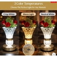thumbnail image 5 of Crystal Flower Table Lamp, Gold Base 3-in-1 LED Night Light Vase, Color-Changing Function, Energy-Saving Bulb, Gold Table Lamp for Bedroom, Living Room, Wedding Night Lighting., 5 of 5