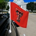 thumbnail image 2 of Rico Industries Texas Tech Red  College Double Sided Car Flag -  16" x 19" - Strong Pole that Hooks Onto Car/Truck/Automobile, 2 of 8
