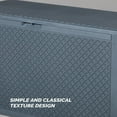 thumbnail image 4 of 90 Gallon Black Plastic Storage Deck Box with Maze Texture Injection Molded Outdoor Patio Storage Container for Garden Tools Cushions Pool Supplies and Backyard Organization, 4 of 10