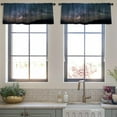 thumbnail image 4 of LALILO Kitchen Curtain Valance Colorful Futuristic Spaceships Rod Pocket Window Curtain 52"x 18" Set of 2, 4 of 7