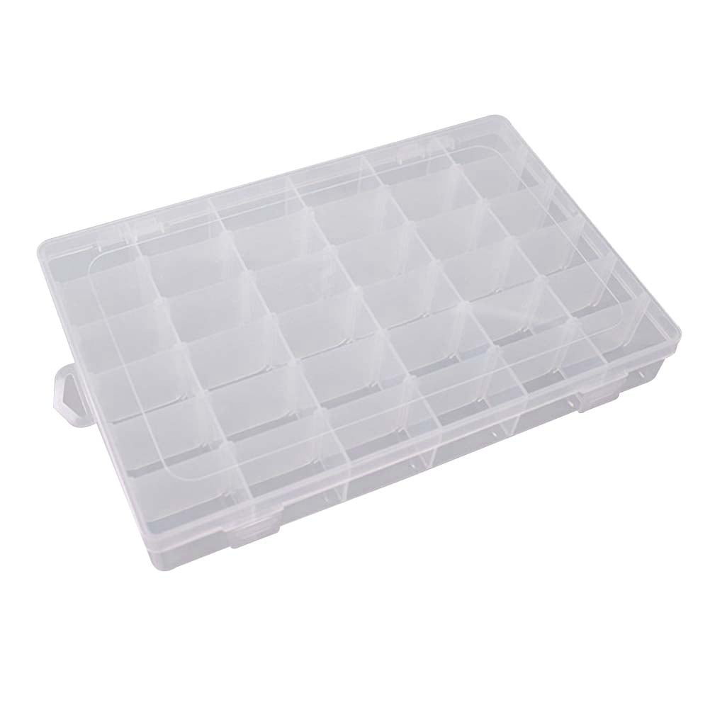 36 Square Grids Storage Box Thick Wear-resistant Transparent Plastic Box Accessories Hand Book Stationery and Paper Tape Single L