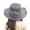 Grey, variant on Fascinators Hats for Women Elegant Flower Organza Sun Hat Derby Wedding Tea Party Beach Wide Brim Hats Black