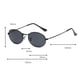 thumbnail image 3 of Gafas de lente ovalada, marco plástico 400 para conducir viajes deportivos Marco negro Lente gris negro Sunnimix Gafas de sol de mujer de moda, 3 of 8