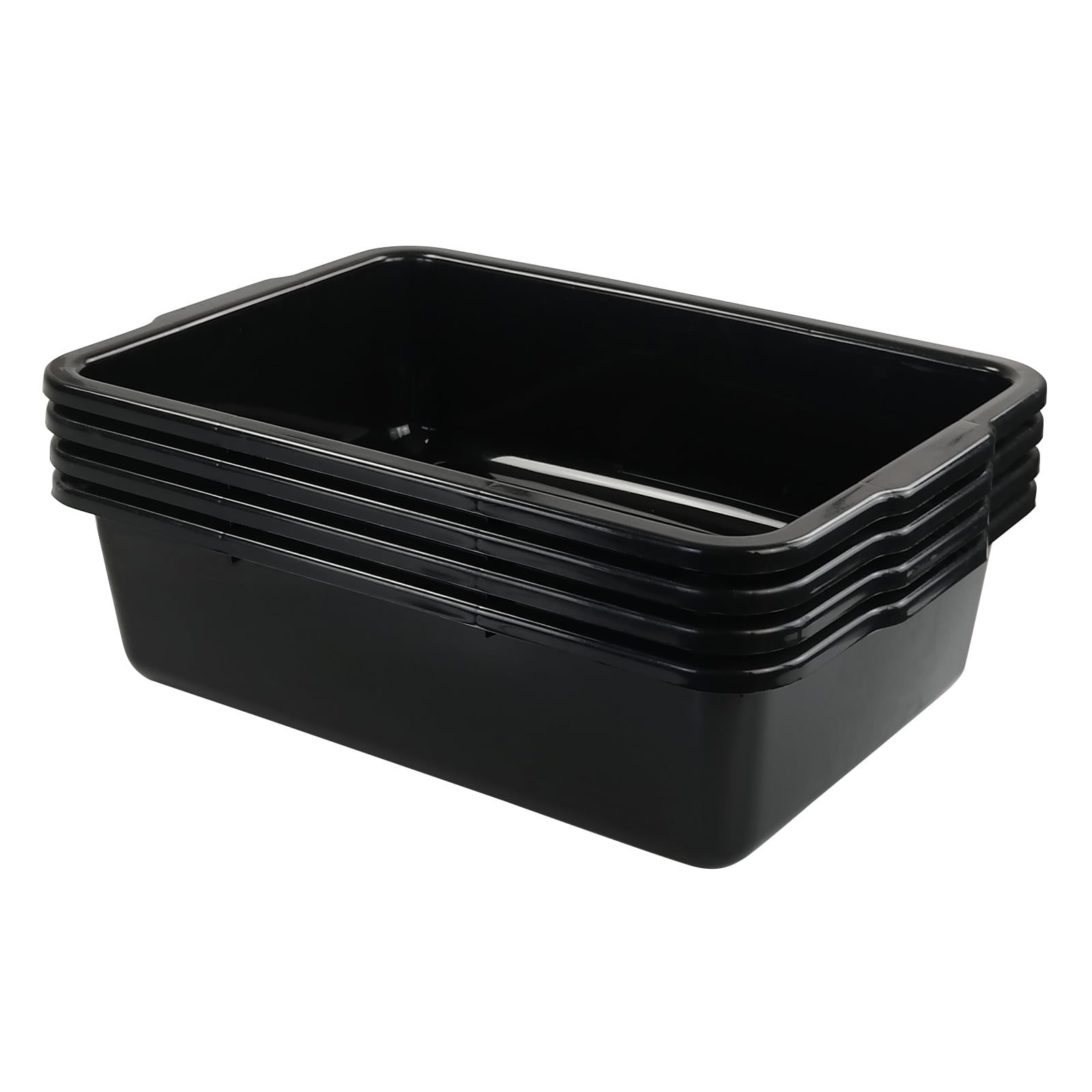 Cand Grey Commercial Bus Tubs 4 Packs 13 L Plastic Bus Box/Wash Basin 