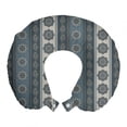 thumbnail image 1 of Mandala Travel Pillow Neck Rest, Paisley and Round Motifs South Inspirations Native Culture, Memory Foam Traveling Accessory Airplane and Car, 12", Grey Tan Beige, by Ambesonne, 1 of 3