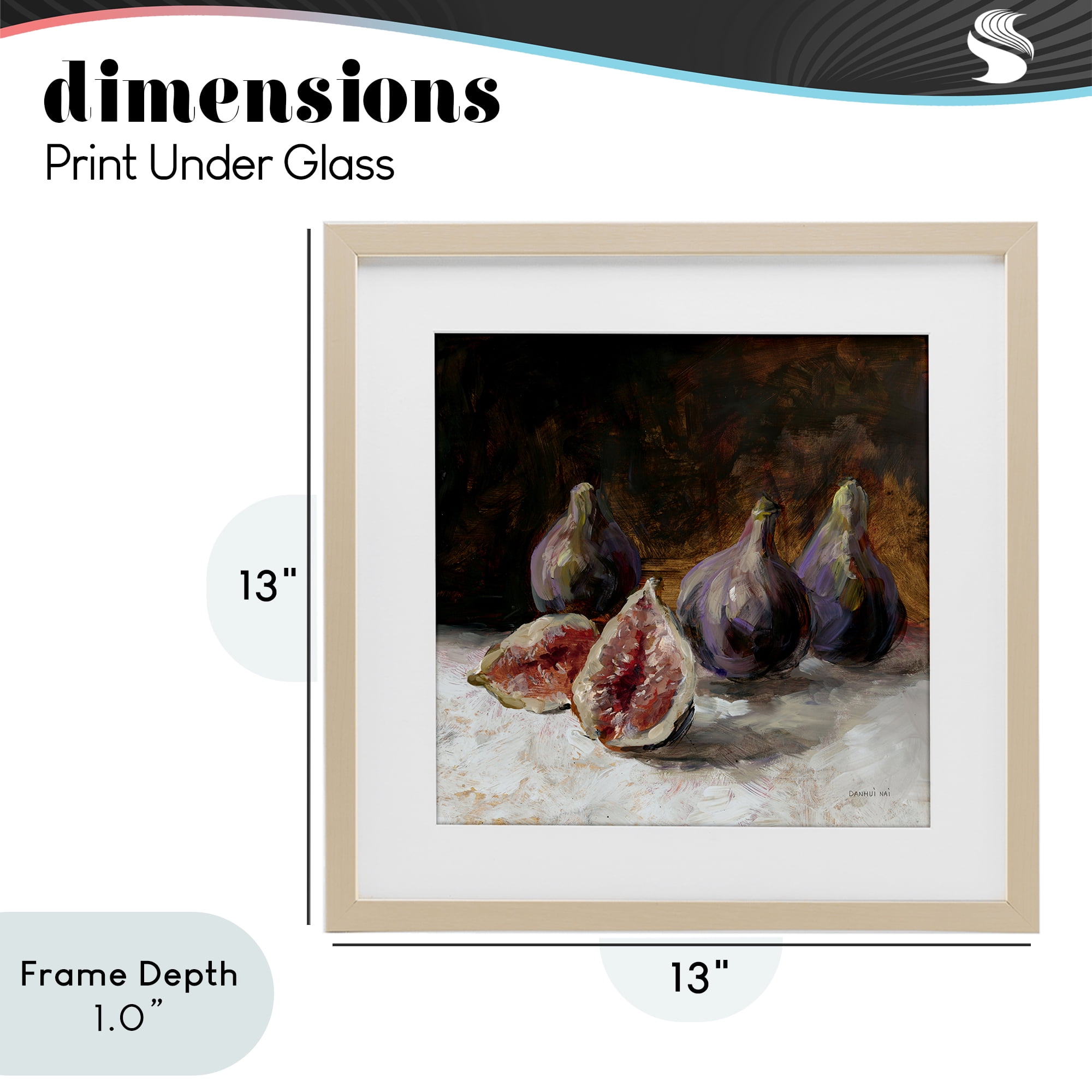 Stupell Industries Rustic Fig Still Life Birch Framed Print Under Glass, design by Danhui Nai