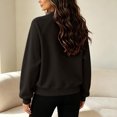 thumbnail image 7 of Staron Women's Fall Winter Crew Neck Long Sleeve Loose Casual Comfy Knit Sweater Pullover Black 3XL, 7 of 7