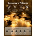 thumbnail image 2 of UME 100FT Outdoor String Lights S14 LED Patio Lights with 32 Shatterproof Edison Vintage Bulbs(2 Spare), Waterproof Connectable Hanging Lights for Porch, Deck, Garden, Backyard, Balcony(50FT*2), 2 of 8