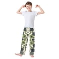 thumbnail image 2 of FORMRS Boys Pajama Pants with Pockets Size 9-10Y Kids Lounge Sleep Bottoms, Navy Flower, 2 of 8