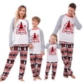 thumbnail image 1 of KelaJuan Family Matching Pajamas Christmas Tree Letters Print Long Sleeve Tops and Stretch Casual Pants Sleepwear, 1 of 8