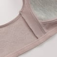 thumbnail image 7 of Gymayou Elderly Mom Front Button Wireless Vest Bra Wide Strap Anti Sagging Support Lingerie No Underwire Full Figure Comfort Bra for Middle Age Red 46, 7 of 7