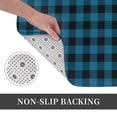 thumbnail image 6 of Sikiie Blue Black Plaid Print Flannel Anti-slip Floor Mat 16x24in, Thickened Dustproof Entrance Door Mat Floor Mat for Kitchen, Bathroom, Laundry Room, 6 of 7
