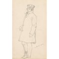 thumbnail image 3 of Emanuel Gottlieb Leutze 16x24 Black Modern Framed Museum Art Print Titled - Man in Cap and Coat (1852), 3 of 5