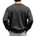 thumbnail image 4 of Dresfit Waffle Sweatshirt Men Mock Neck Quarter Zip Pullover Winter 2026 Big and Tall Long Sleeve Sweater with Pockets Lightweight Color Block Half Zip Shirt Black S, 4 of 6