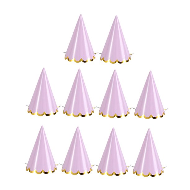 10 piezas de sombreros de cumpleaños para adultos, accesorios de disfraz, accesorios para fotos para celebración Morado claro