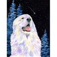 thumbnail image 1 of Starry Night Great Pyrenees Canvas Flag - House Size, 28 x 40 in., 1 of 1