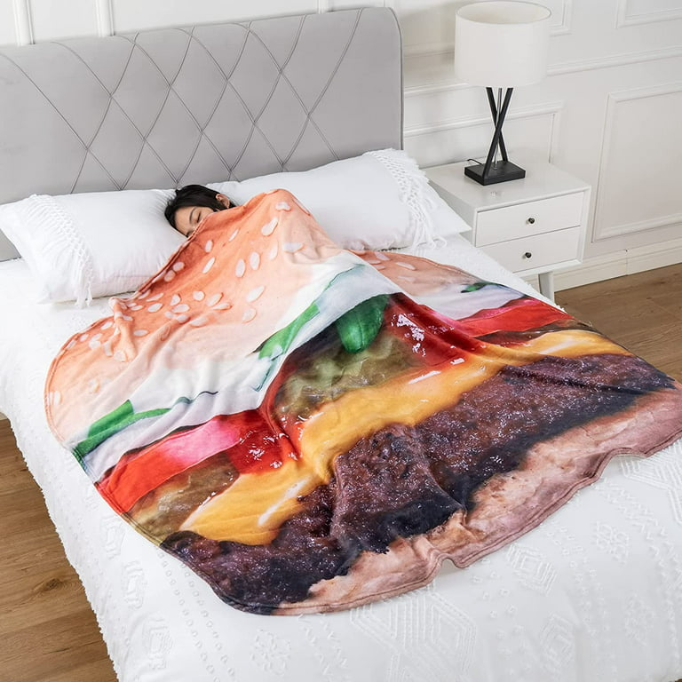  Red Meat - Beef Food Blanket Throw, Funny Food Flannel