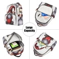 thumbnail image 5 of Red Gnome Heart Travel Laptop Backpack Casual Daypack Lightweight Bookbag Compartment for Business, 5 of 7