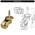 thumbnail image 3 of Rotates Casters Quiet Roller Wheel Easy Installation Hardware Simple Installs for Furniture Movement Floor Defense, 3 of 4