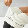 thumbnail image 3 of JUNWELL Women Fleece Lined Leggings Elastic High Waist Comfy Fuzzy Plush Thick Lined Tight Pants Winter Warm Wool Bottoms, 3 of 6
