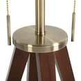thumbnail image 3 of Quattro Floor Lamp - Dark Walnut Wood Finish & Weathered Brass, 3 of 11