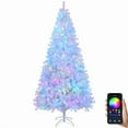 thumbnail image 2 of 7FT Pre-Lit White Christmas Tree - 1150 PVC Branch Tips, 400 RGB LEDs, Flame-Retardant Artificial Holiday Centerpiece, 2 of 7
