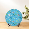thumbnail image 6 of Kdxio Different Color Fishing Bait Bone China Decorative Plate Ceramic Decorative Plate for Home Office Wall Stand Decorative Plates for Home Bedroom-8in, 6 of 6