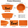 thumbnail image 2 of Halloween Boo Woven Basket, Cute Spooky Basket, Trick Or Treat Gift Organizer For Halloween Party Favors And Decorations Orange, 2 of 6