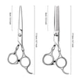 thumbnail image 4 of Tijeras de corte de pelo profesional para el hogar, Kit de tijeras de adelgazamiento con peine y estuche para hombres y mujeres, 4 of 5