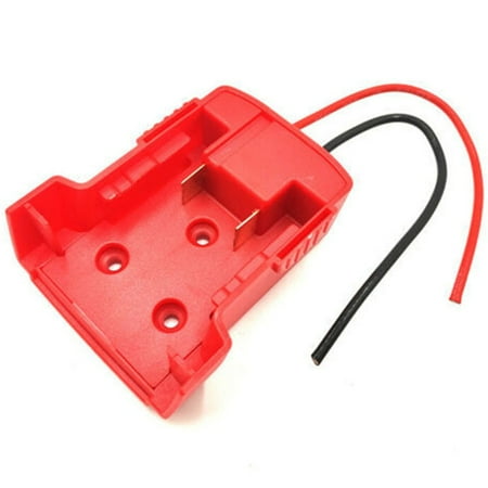 

Red Battery Adapter For Milwaukee 18V M 18 Dock Power Connector 12 Gauge Robot