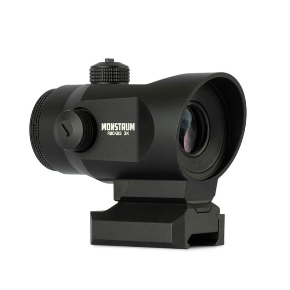 Monstrum Ruckus 3X Prism Scope with Shake Awake | Circle Dot Reticle