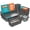Black, variant on XC 15 PCS Clear Plastic Drawer Organizer Set, 4-Size Acrylic Drawer Storage Trays, Storage Bins for Makeup, Gadgets, and Jewelry in Bathroom, Bedroom and Office, Clear