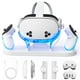 thumbnail image 1 of Base de carga rápida 2 en 1 para Meta Quest 3 y Quest 3S: incluye 2 baterías recargables, carga el casco y los mandos de VR, compatible con los accesorios de Quest 3/3S, 1 of 7