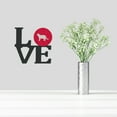 thumbnail image 2 of Poodle Cat 2 Cat Love Metal Wall Artwork LOVE Red, 2 of 2