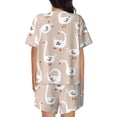 thumbnail image 3 of Lsque White Goose Women's Short-Sleeved Pajama Set - 2 Piece Soft and Lightweight Sleepwear Set-X-Large, 3 of 9